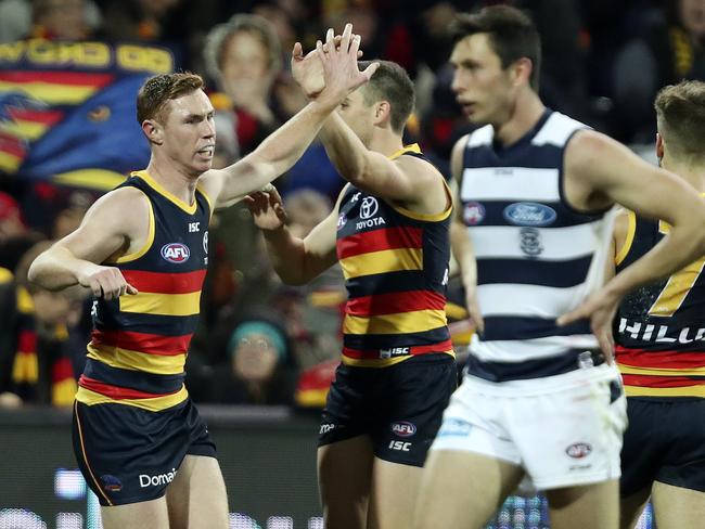 Tom Lynch booted four goals to lead the Crows attack. Picture: Sarah Reed