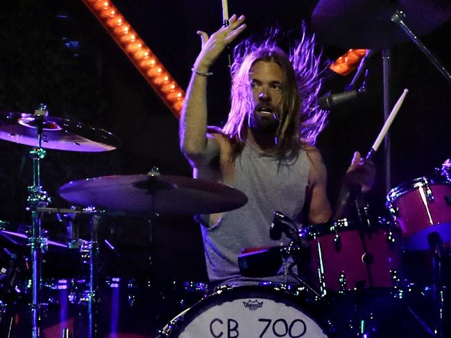 A picture taken on March 18, of Foo Fighters' drummer Taylor Hawkins on stage at the Lollapalooza 2022 music festival in Santiago. Picture: Javier Torres / AFP