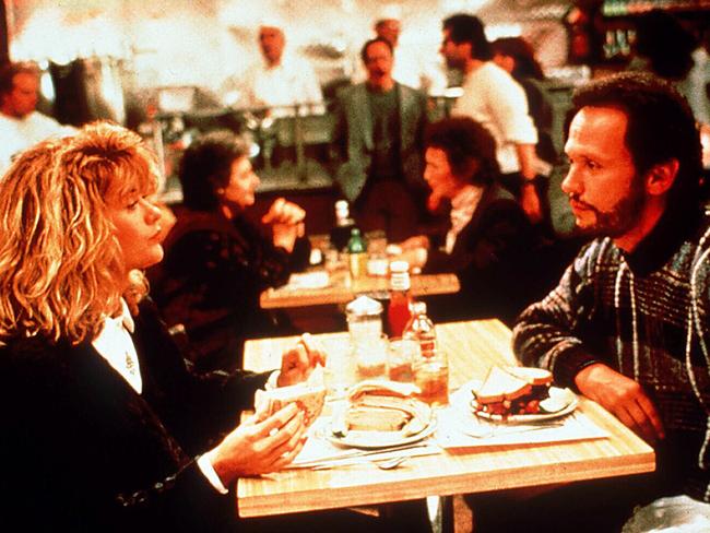 Meg Ryan and Billy Crystal in the classic When Harry Met Sally scene.