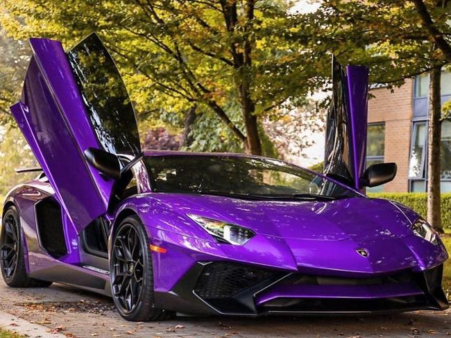 Purple Lamborghini Aventador. Picture: Instagram via NCA NewsWire