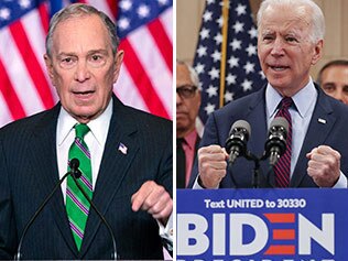 Michael Bloomberg and Joe Biden