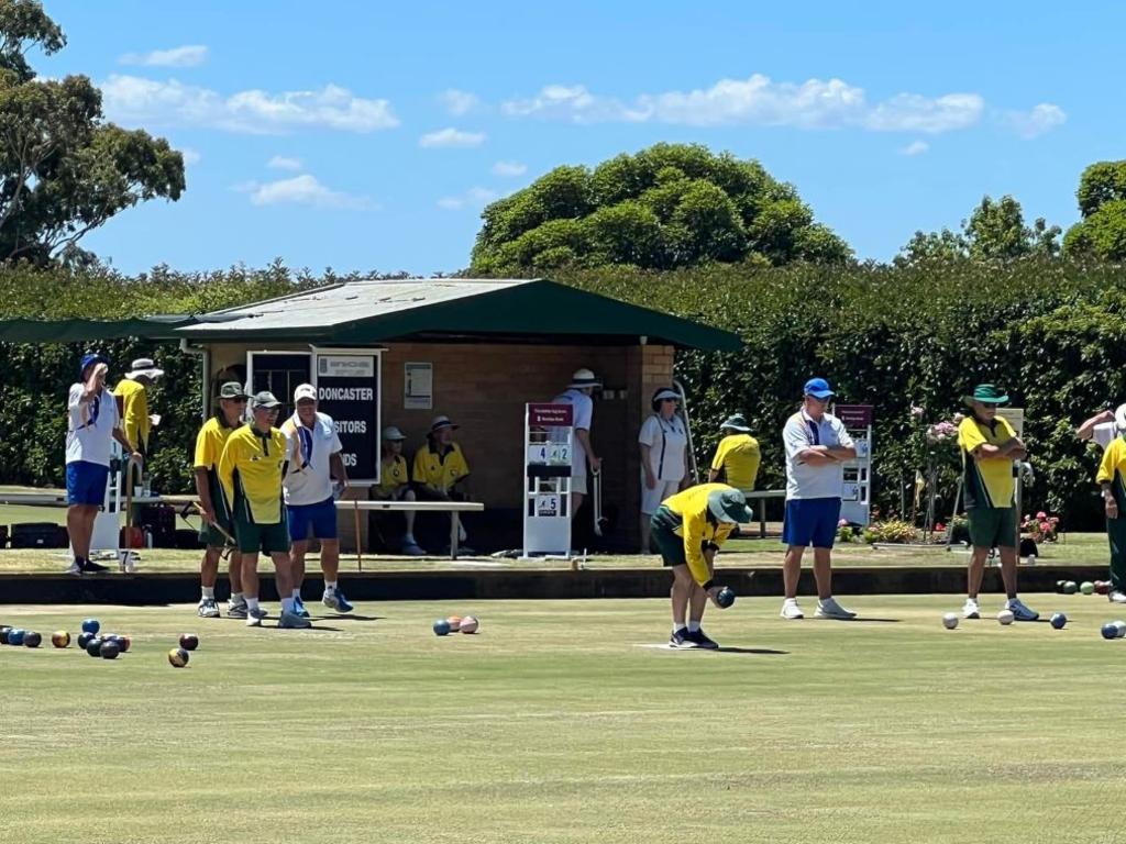 Members of Doncaster Bowls Club in action. Picture: Supplied