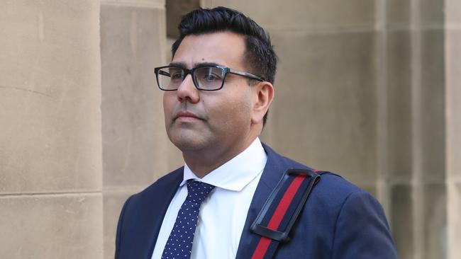 Bulldogs chief executive Ameet Bains leaves the Victorian Supreme Court. Picture: David Crosling