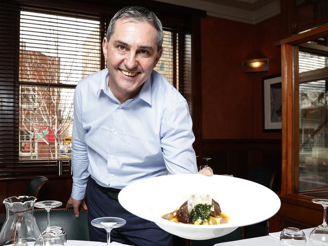 The Astor’s owner/manager Rocky Doniz, prides himself on the restaurant’s menu which is predominantly Tasmanian and sourced from farmers and growers who treat their animals and produce ethically and with respect. Picture: ZAK SIMMONDS