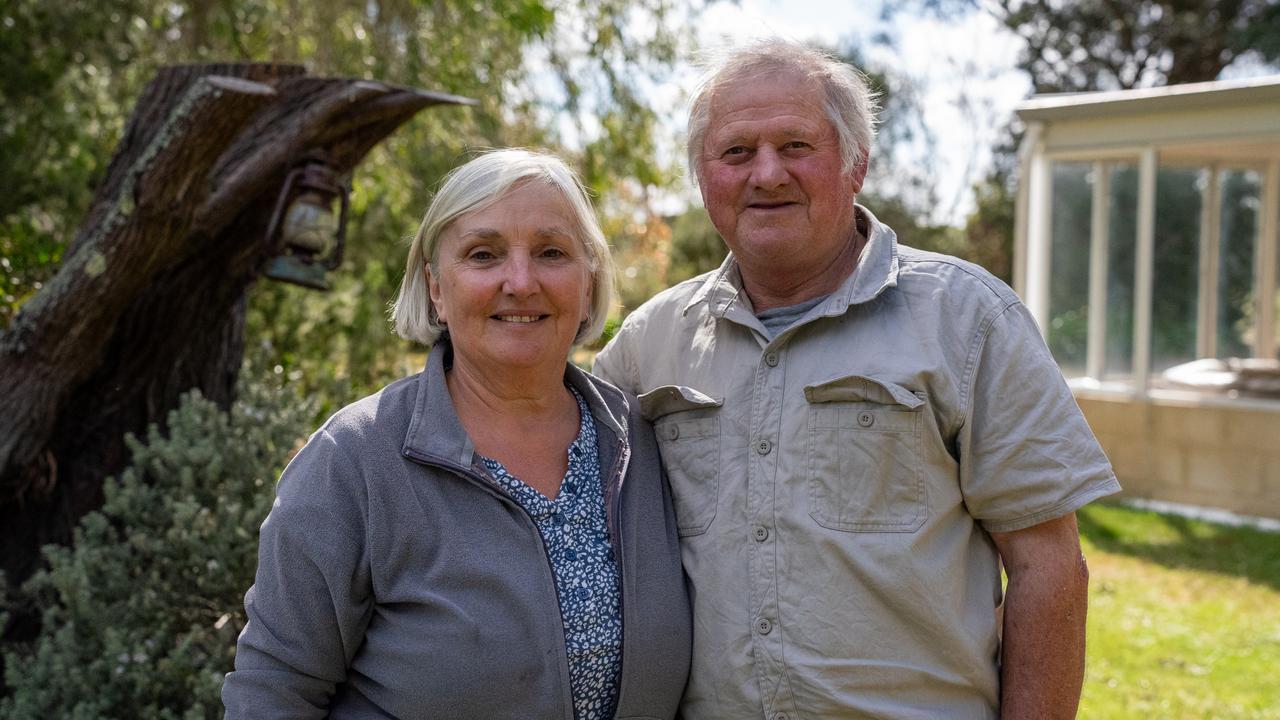 Local wildlife carer Carol Biddulph and her husband Graham looked after the lost emperor penguin. Picture: Supplied