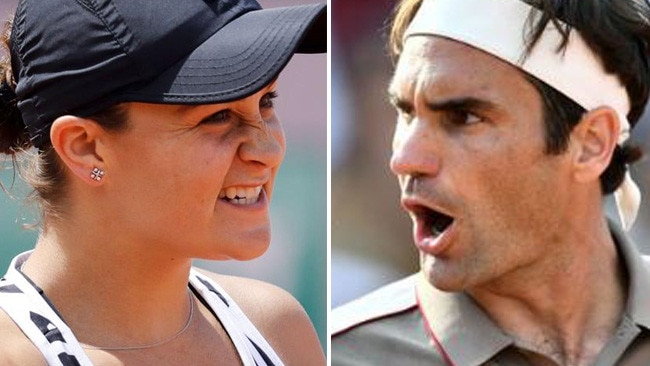 Ash Barty and Roger Federer.