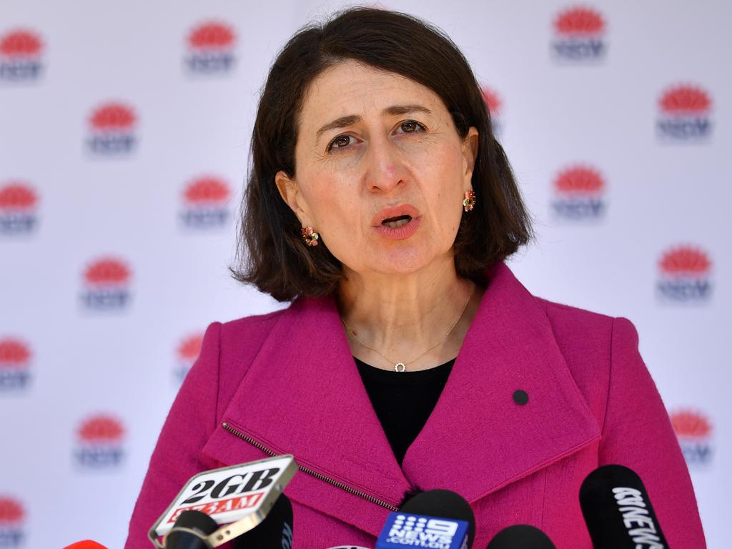 Gladys Berejiklian has begrudgingly accepted the intake reduction, but accused other states of not pulling their weight. Picture: NCA NewsWire/Joel Carrett