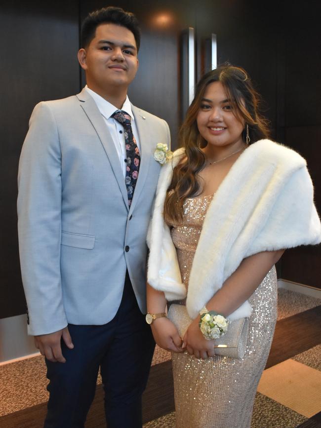 Kirk Gabrillo and Monica Ortiz at the Mackay State High School formal at the MECC, on Wednesday November 18. Picture: Zizi Averill
