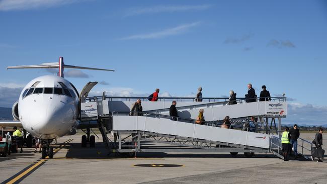 A man will spend substantial time behind bars after smuggling about $54,000 worth of methylamphetamine into Tasmania at the Launceston Airport in his carry-on luggage. Picture: Alex Treacy