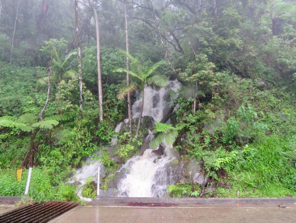 A waterfall flowing along Eungella Range Rd. The waterfalls flow nearly all year round. Picture: File