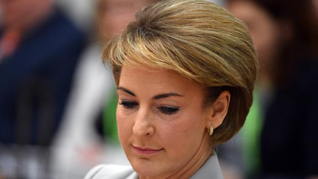 Minister for Jobs Michaelia Cash at Senate Estimates at Parliament House in Canberra, Tuesday, May 29, 2018. (AAP Image/Mick Tsikas) NO ARCHIVING