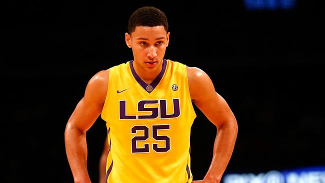 NEW YORK, NY - NOVEMBER 24: Ben Simmons #25 of the LSU Tigers looks on against the North Carolina State Wolfpack at Barclays Center on November 24, 2015 in Brooklyn borough of New York City. (Photo by Mike Stobe/Getty Images)
