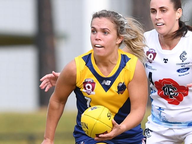 Bond University QAFLW player Courtney Sexton. Picture: Highflyer Images.