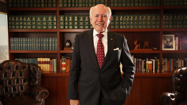 ‘I can’t for the life of me see why we can’t have a sensible debate about the level of immigration’ ... John Howard in his Sydney office. Picture: Adam Taylor