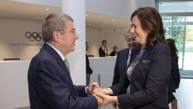 IOC President Thomas Bach meets with the Australian Delegation including Annastacia Palaszczuk, in Lausanne, Switzerland on 10 September 2019. Photography by Greg Martin/IOC