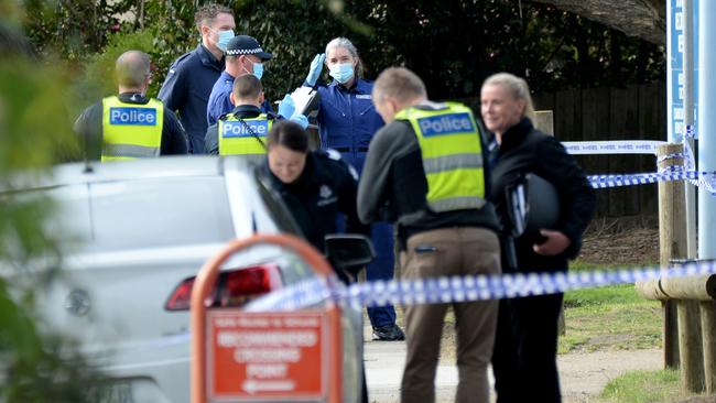 Emergency services have flocked to the scene. Picture: Andrew Henshaw