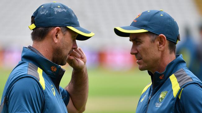 Former teammates and close friends Ricky Ponting and Justin Langer