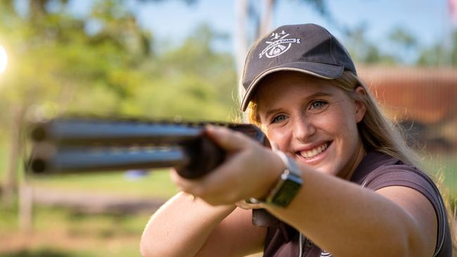 NT Field and Game will be holding their first International Women's Day clay target shoot on Sunday, March 7 from 8am. Shooter Daisy Andrews is looking forward to firing off a few rounds. Photograph: Che Chorley