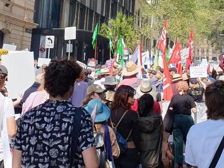 Thousands of protesters have brought Sydney to a standstill after taking to the streets to call on urgent state government action.