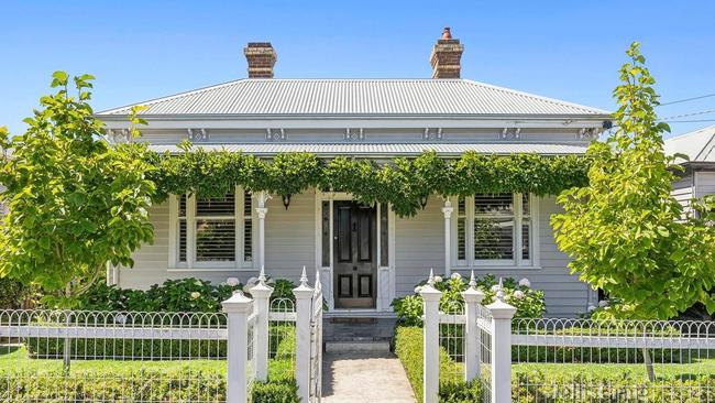 The five-bedroom house at 42 Candover St, Geelong West, is listed with $1.85m to $1.95m price hopes.