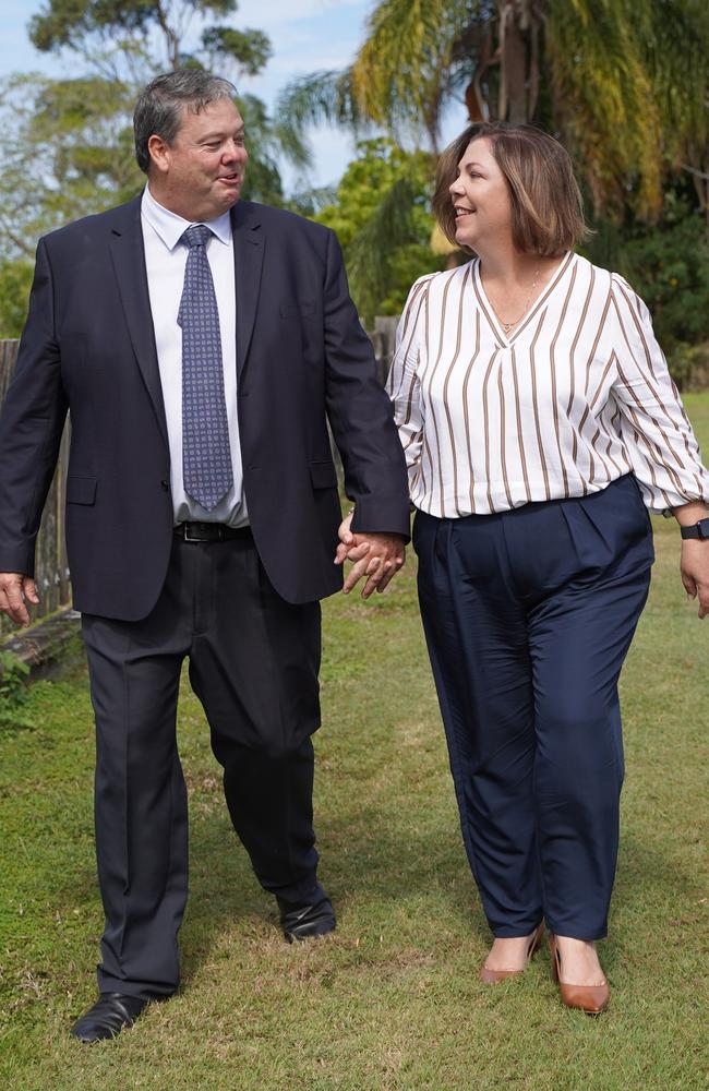 Whitsunday Mayor Andrew Willcox, pictured with wife Raylene, is the next LNP candidate to take on the Dawson seat at the upcoming federal election. Picture: Heidi Petith