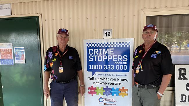 Former Australian Federal Police officer Mladen Bosnic (right) went to Coen in far north Queensland as part of a Crimestoppers appeal for information about missing woman Allison Bernard