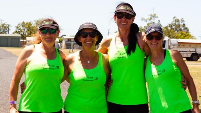 Carmen Austin, Shaz Mac, Jodi Willett and Janet Parker of Coastie Runners at the 2023 Bundaberg Relay for Life.