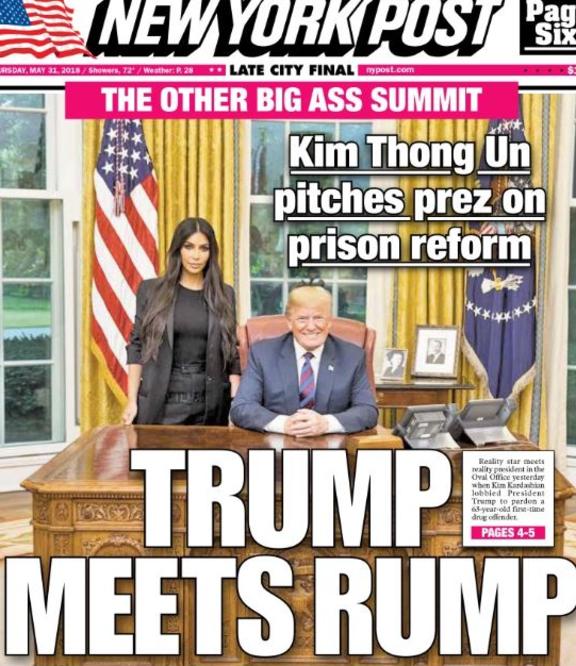 The Kim-Trump front page of the New York Post.