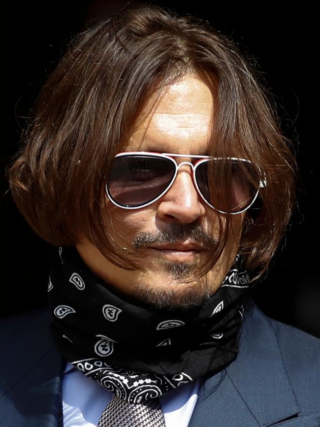 Johnny Depp arrives at a London court on Friday. Picture: AFP