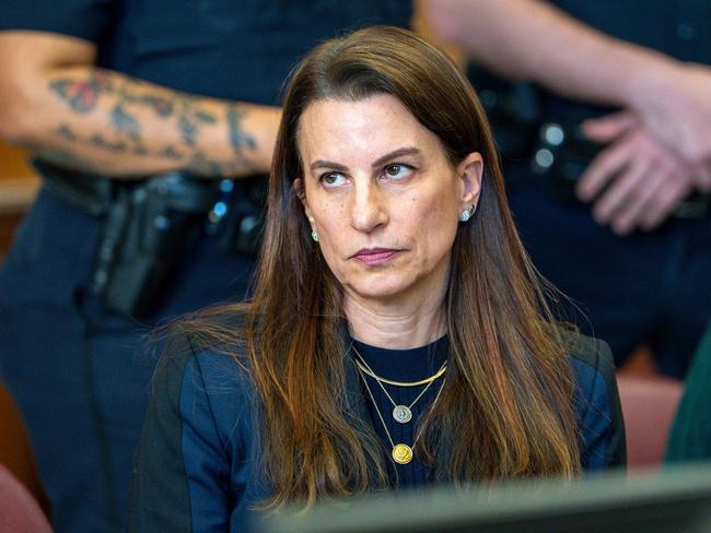 Mangione’s lawyer Karen Friedman Agnifilo sat next to the accused killer. Picture: Steven Hirsch / AFP