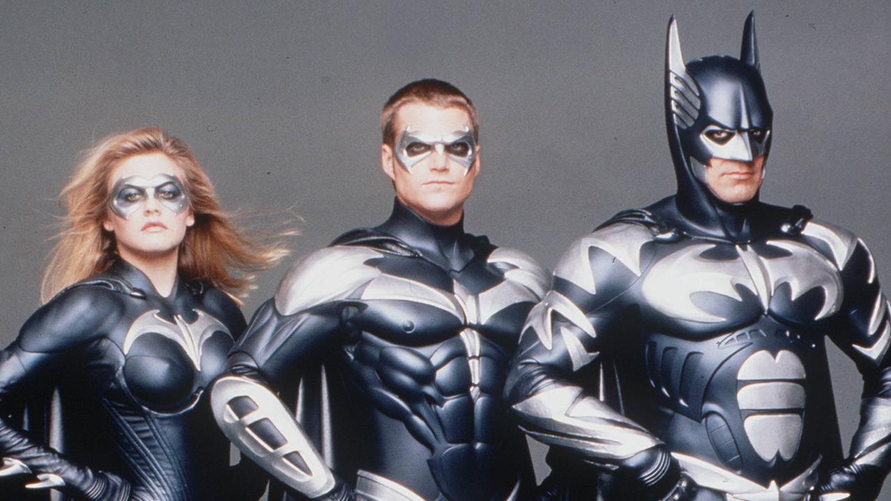 Batman, Robin and Batgirl: George Clooney, Chris O'Donnell and Alicia Silverstone. Picture: Supplied