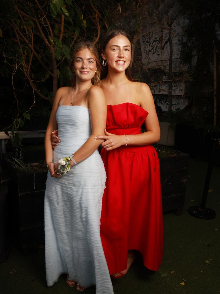 Charlee Hunt and Jazmin Kempnich. Fahan School leavers dinner 2024. Picture: Nikki Davis-Jones