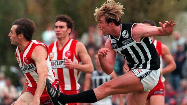 Greg Anderson in action for Port Adelaide in 1996.