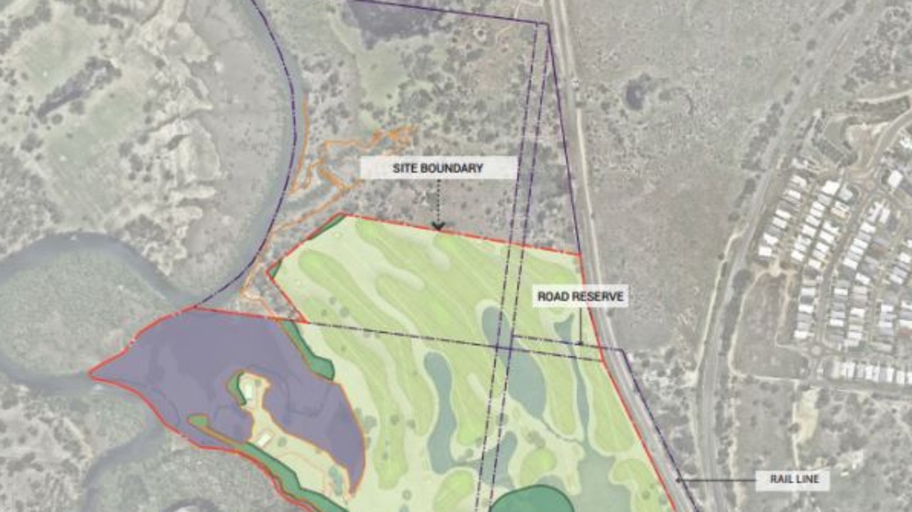 The precinct plan for the Byellee Waters Golf Course Master Plan.