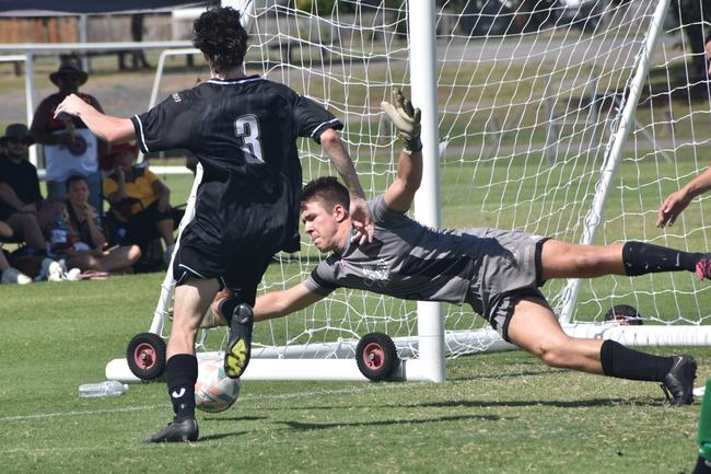 Frenchville Football six-a-side carnival, men's A final, Clinton versus Central, at Jardine Park, Rockhampton, February 25, 2024.