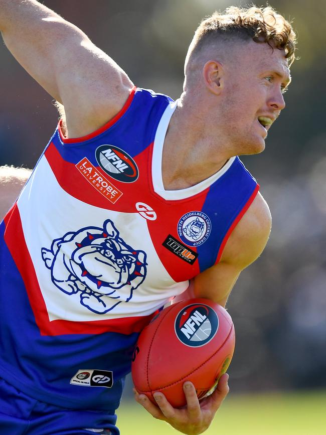 Liam Hunt in action for North Heidelberg. Picture: Josh Chadwick