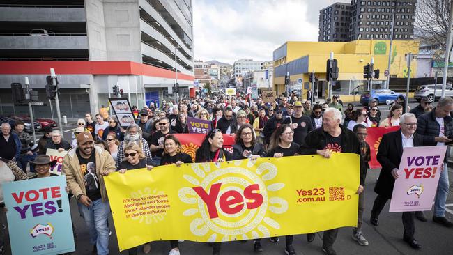 Hobart Walk for Yes on September 17, 2023. Picture: Chris Kidd