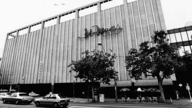 The view of John Martin's as seen from North Terrace ... in 1993.