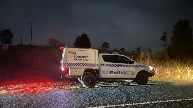 Police forensic crash officers are at the scene of a fatal plane crash in bushland beside Commissioners Flat Road at Peachester on June 23.