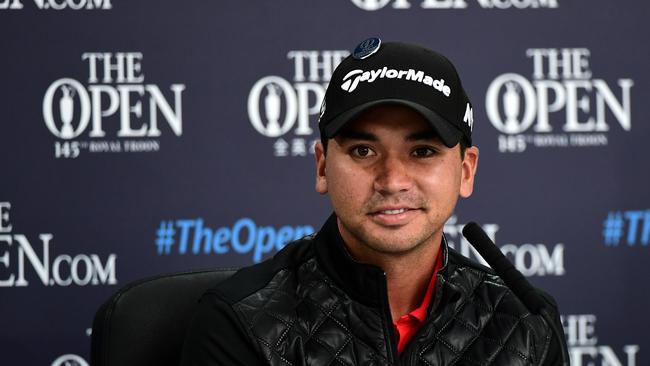 Jason Day speaks at a press conference ahead of the 145th Open Championship.