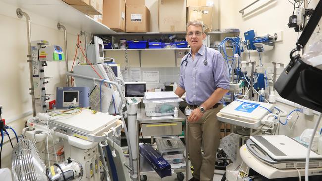 Storage space is hard to come by at the overwhelmed Tweed Heads Hospital, says Intensive Care Unit Director and Medical Staff Council co-chairman Dr Mike Lindley-Jones.