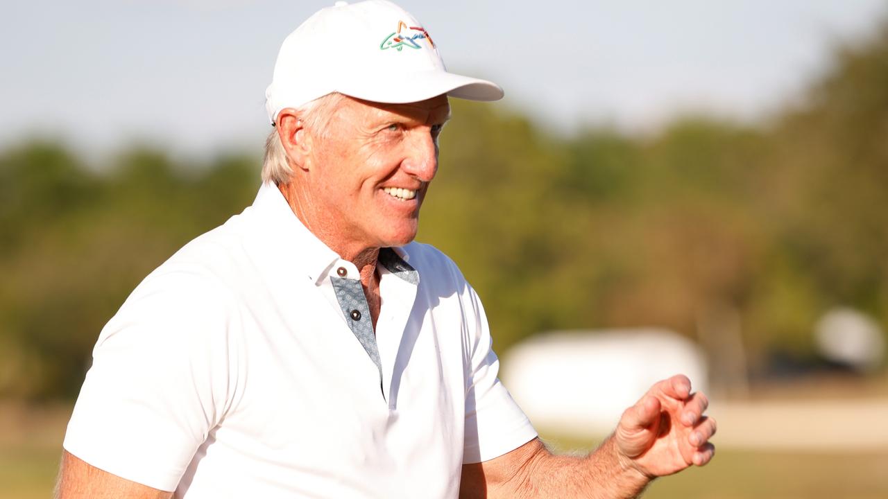 Greg Norman is optimistic about his future. (Photo by Cliff Hawkins/Getty Images)