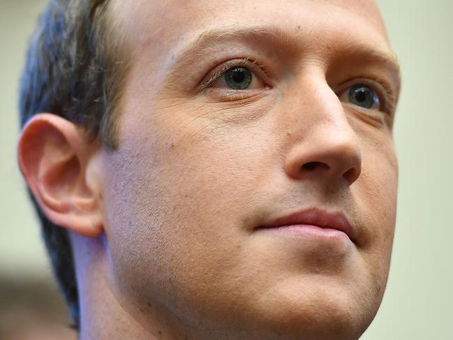 Facebook CEO Mark Zuckerberg. Picture: AFP