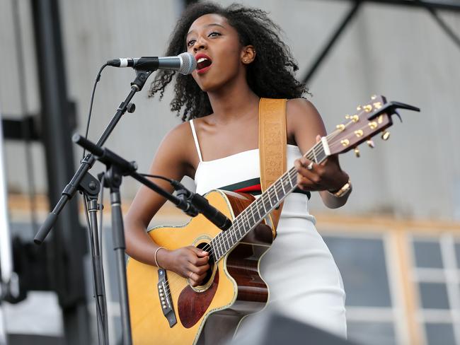 Medhanit Barratt performs during the Mofo Block Party at Inveresk. PICTURE CHRIS KIDD