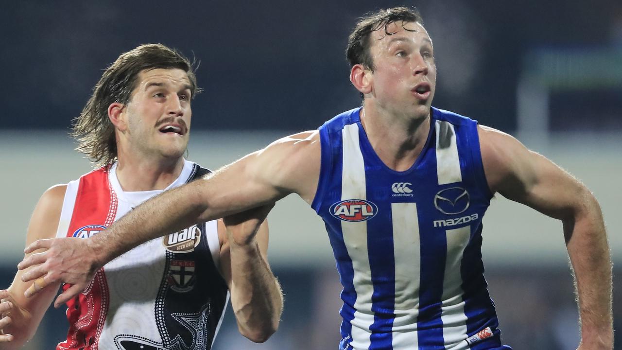 The Saints were helpless to stop Todd Goldstein dominating last week. Pic: AAP