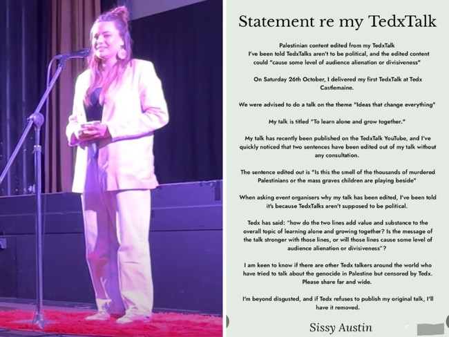 Sissy Austin delivered a TEDxTalk in Castlemaine on October 26. Picture: Supplied.