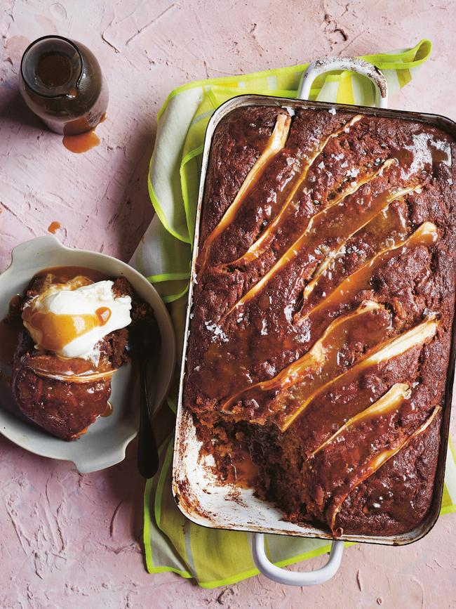 Warming: sticky date pudding. Picture: Benjamin Dearnley