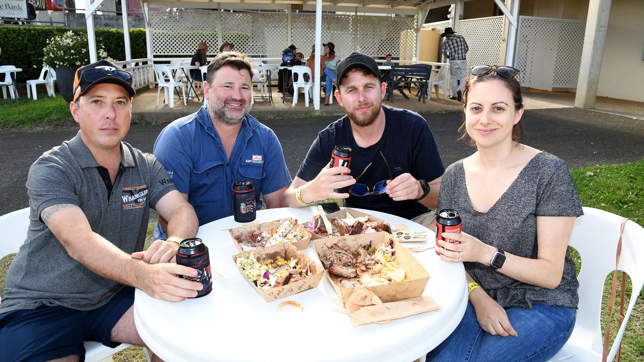 Brett Howell, Chris Pearce, Mark Donovan, Karly Whyteross. Meatstock Festival at the Toowoomba showgrounds. April 2022