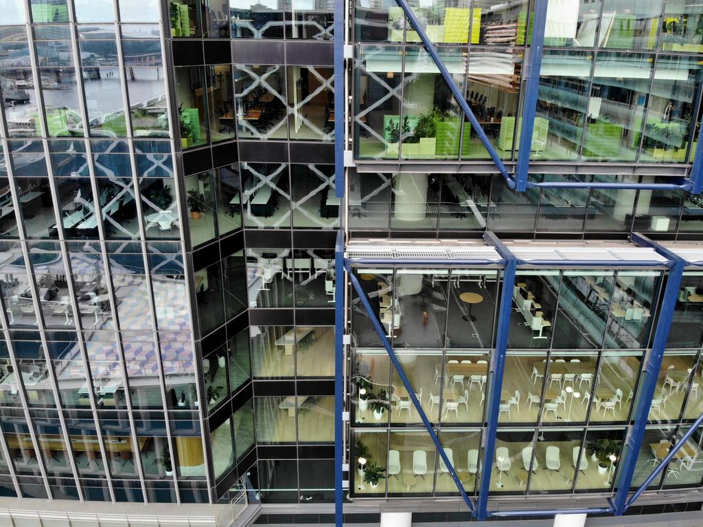 Office buildings in Barangaroo are virtually empty. Picture: Toby Zerna