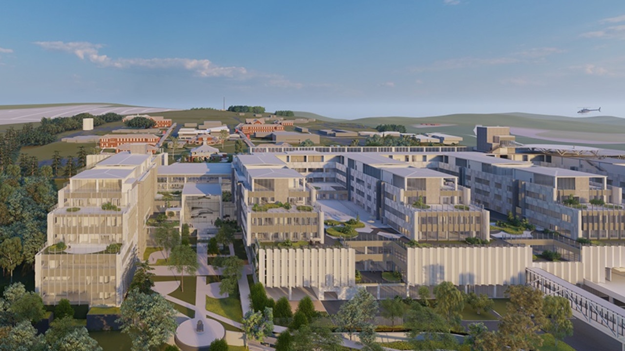 Artist impressions of the new Toowoomba Hospital at the site of the old Baillie Henderson Hospital site.Photo: Supplied.